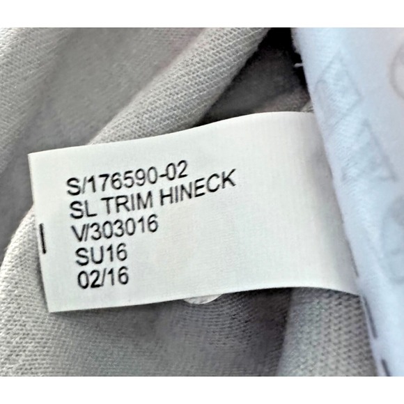 Banana Republic HiNeck Shirt Sleeveless Light Gray Tunic White Trim Viscose - Picture 12 of 13